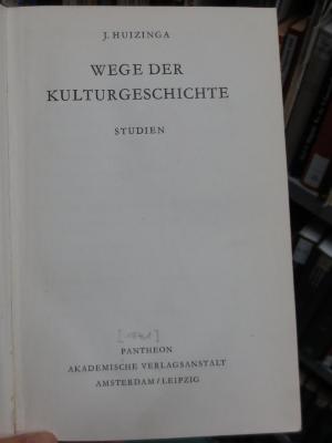 Ah 40 1941, 2. Ex.: Wege der Kulturgeschichte : Studien (1941)