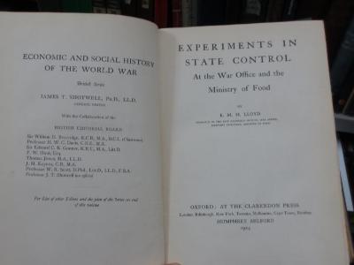 Af 907 13: Experiments in State Controll : at the War Office and the Ministry of Food (1924)