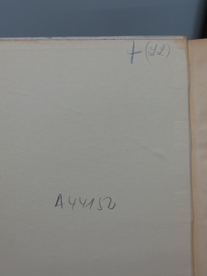 Ai 169 c: Sachsen und Angelsachsen (1941);G45II / 2886 (unbekannt), Von Hand: Inventar-/ Zugangsnummer, Nummer; 'A 44152'. ;G45II / 2886 (unbekannt), Von Hand: Initiale; 'L.L.'. 
