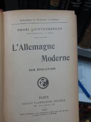 Ai 1233: L' Allemagne Modern : Son Évolution (1908)