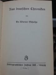 Ai 367 2. Ex.: Aus deutschen Chroniken (1934)