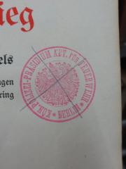 G45II / 2701 (Königliches Polizei-Präsidium, Berlin), Stempel: Name, Ortsangabe; 'Kön. Polizei-Präsidium Abt. für Feuerwehr Berlin'. 