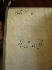 - (Kloster Schweiklberg. Bibliothek), Von Hand: Signatur; '323i'. 