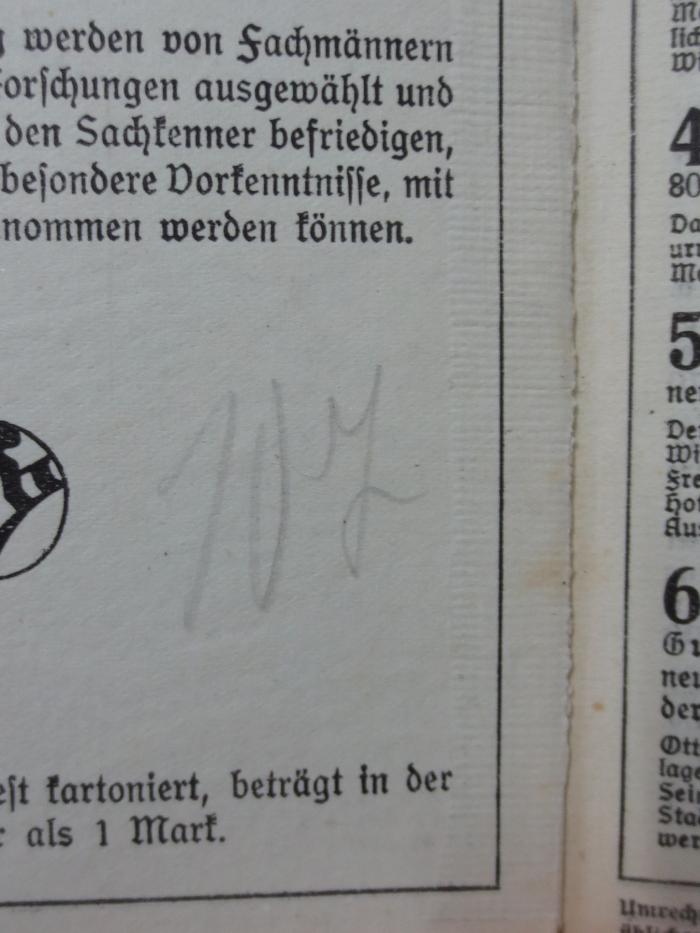 Ak 498: Ein deutscher Bürger des sechzehnten Jahrhunderts : Selbstschilderung des Stralsunder Bürgermeisters Bartholomäus Sastrow (1912);G45II / 2913 (unbekannt), Von Hand: Nummer; '107'. 