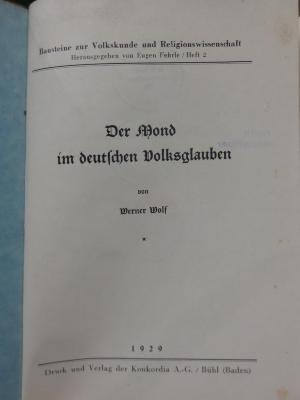 Ak 488: Der Mond im deutschen Volksglauben (1929)