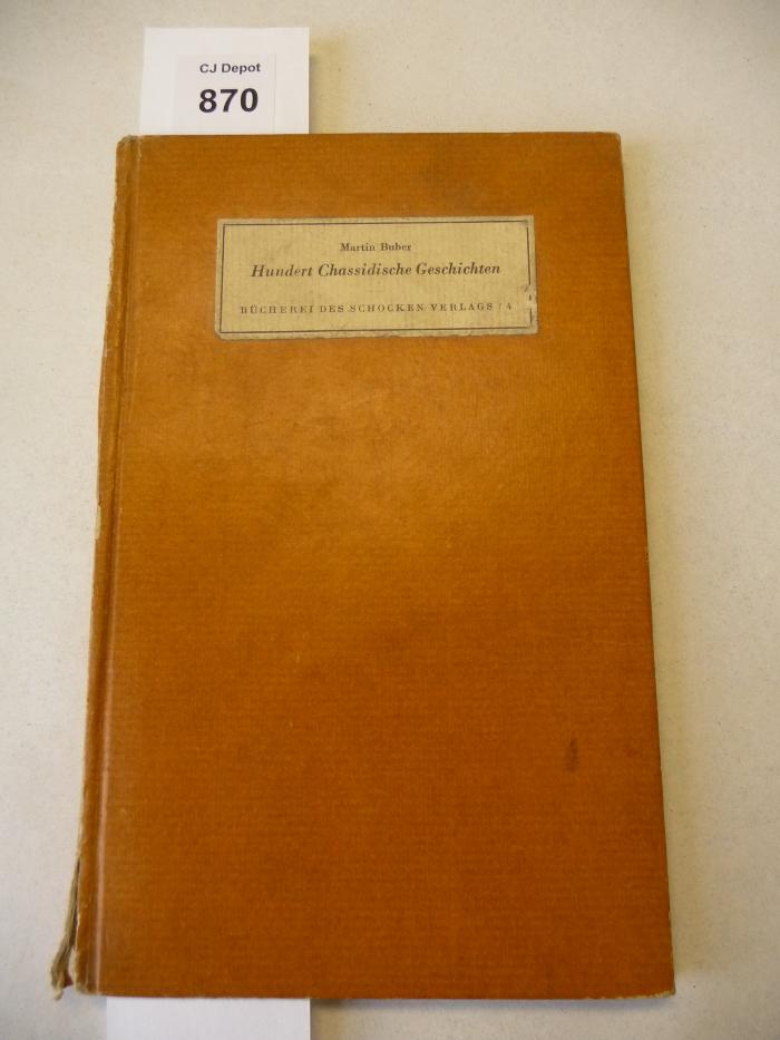  Hundert Chassidische Geschichten. (1933)
