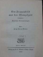 An 1167 b : Ein Frauenbild aus der Menzelzeit (1940)