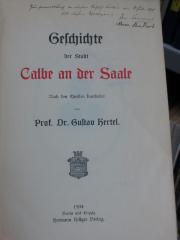 An 1592: Geschichte der Stadt Calbe an der Saale (1904)