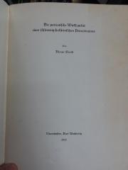 An 1589: Die patriotische Wirksamkeit eines schleswig-holsteinischen Privatmannes (1930)