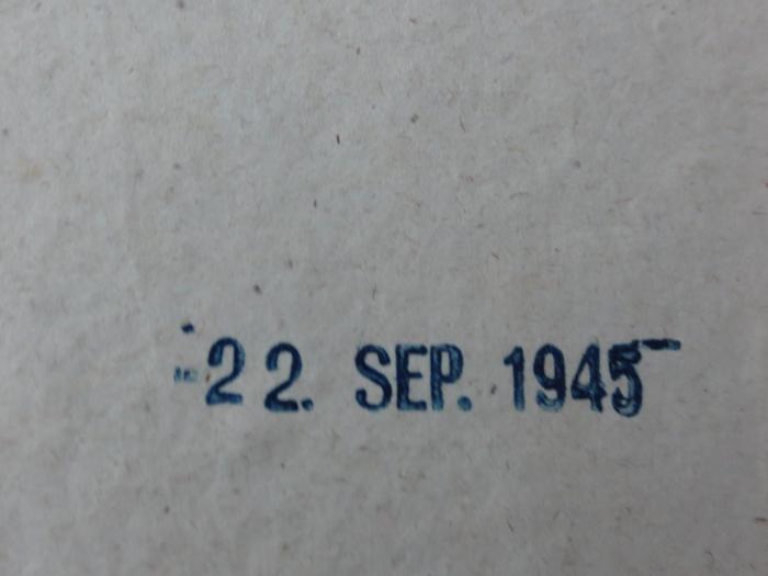 G46 / 3586 (Kammer der Kunstschaffenden), Stempel: Datum.  (Prototyp)