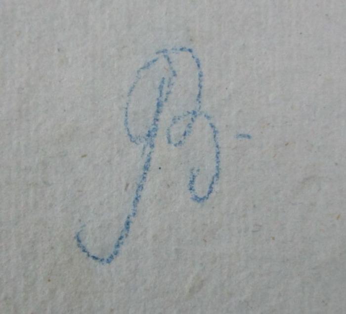  Gesammelte Werke des Grafen August von Platen. (1843);- (unbekannt), Von Hand: Notiz; 'B.'. 