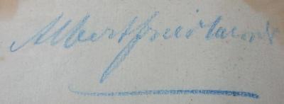  Gesammelte Werke des Grafen August von Platen. (1843);- (Friedlaender, Albert ), Von Hand: Name, Autogramm; 'Albert Friedlaender'. 