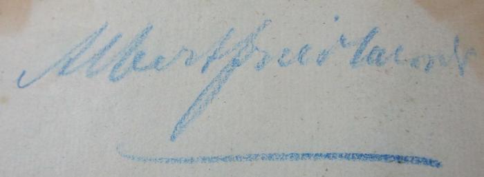  Gesammelte Werke des Grafen August von Platen. (1843);- (Friedlaender, Albert ), Von Hand: Name, Autogramm; 'Albert Friedlaender'. 