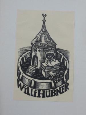 Ar 266 1, 2. Ex.; 2, 2. Ex.: Eduard VII. (1928);51 / 6713 (Hübner, Willi), Etikett: Exlibris, Name; 'Willi Hübner'. 