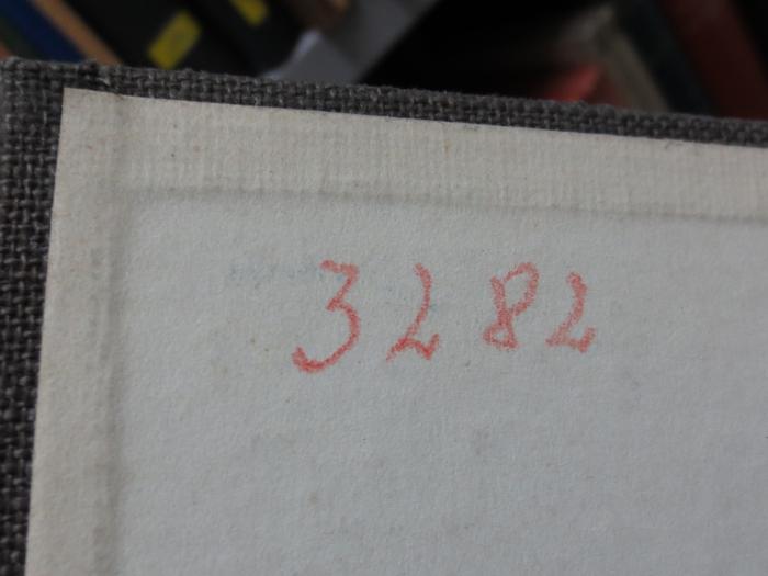 Aw 520 Sperraum: Stalin : en het bolsjewisme (1940);G45II / 2509 (unbekannt), Von Hand: Exemplarnummer, Nummer; '3282'. 