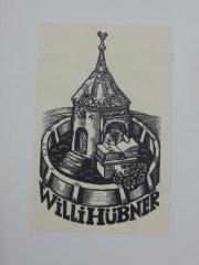 51 / 6713 (Hübner, Willi), Etikett: Exlibris, Name; 'Willi Hübner'. 