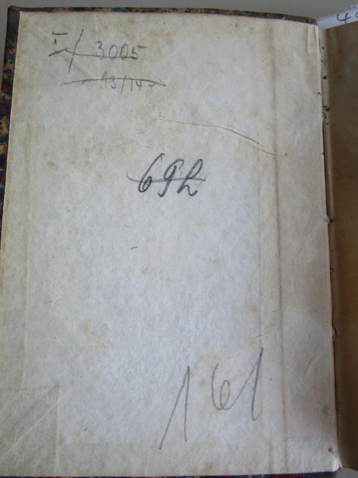  W. Shakspeare's dramatische Werke (1842);- (unbekannt), Von Hand: Nummer; 'I/ 3005
13/14
'. ;- (St. Bonifatiuskloster Hünfeld. Bibliothek), Von Hand: Signatur; '69h'. 