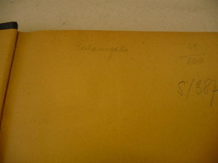 -, Von Hand: Notiz; 'Erstausgabe'