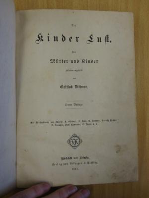 Cw 52 d: Der Kinder Lust : Für Mütter und Kinder (1881)