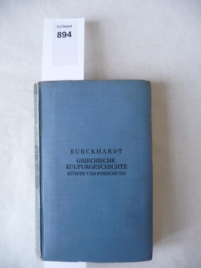  Griechische Kulturgeschichte. Zweiter Band: Künste und Forschung. (o.J.)