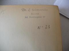 - (Salmonowicz, L.), Stempel: Ortsangabe; 'Dr. L. Salmonowicz
Malmö
Ad. Fredriksgatan 10'.  (Prototyp)