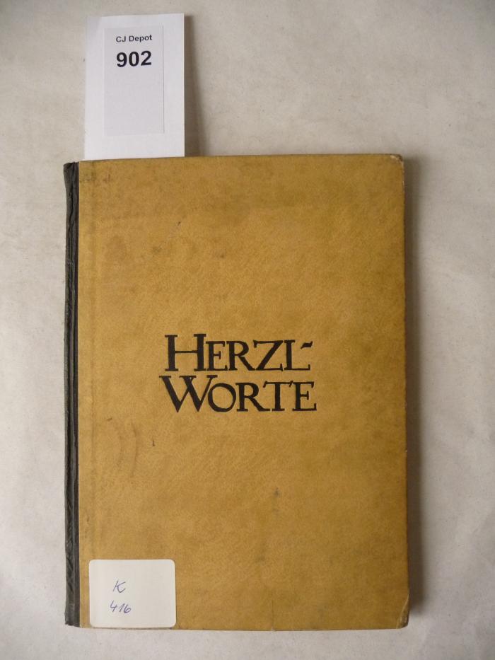  Herzl-Worte. (1921)