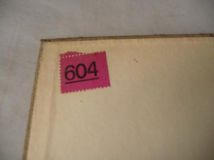 -, Etikett: Nummer; '604'
