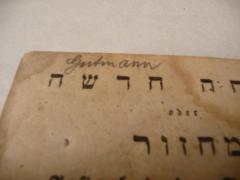 - (Gutmann[?], [?]), Von Hand: Name, Autogramm; 'Gutmann'. 