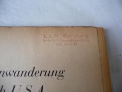 - (Sachs, Leo), Stempel: Name, Ortsangabe; 'Leo Sachs
Berlin W50, Regensburgerstr. 28
Ruf: 24 12 19'. 
