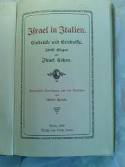 Asch2451 : Israel in Italien. Eindrücke und Erlebnisse. Zwölf Skizzen von Israel Cohen. (1909)