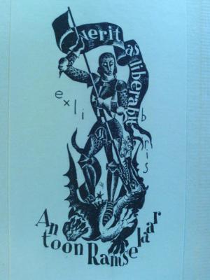 Asch2806 : Zeuge der Wahrheit (1937);- (Ramselaar, Antoon Cornelis), Etikett: Portrait, Exlibris, Motto, Name; 'veritas liberabit
exlibris
Anton Ramselaar'. 