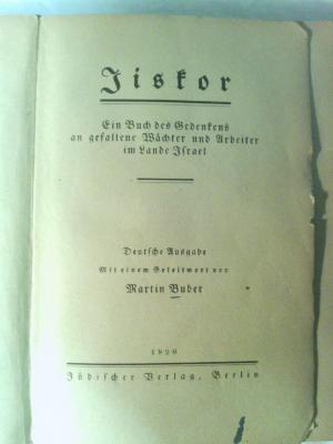 Asch3256 : Isidor : Ein Buch des Gedenkens an gefallene Wächter und Arbeiter im Lande Israel (1920)