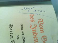 - (Leisner, Efraim), Von Hand: Autogramm; 'אפרים לייסנר'. 