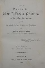 Asch4165 : חורב = Versuche über Jissroéls Pflichten in der Zerstreuung, zunächst für Jissroéls denkende Jünglinge und Jungfrauen

 (1899)