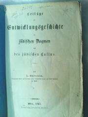 Asch3277 : Beit[r]räge zur Entwicklungsgeschichte der jüdischen Dogmen und des jüdischen Cultus. (1861)
