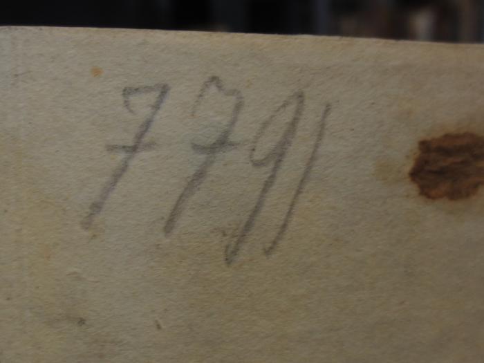 Ch  582 1801: Taschenbuch für 1801 ([1800]);- (unbekannt), Von Hand: Nummer; '7791'. 