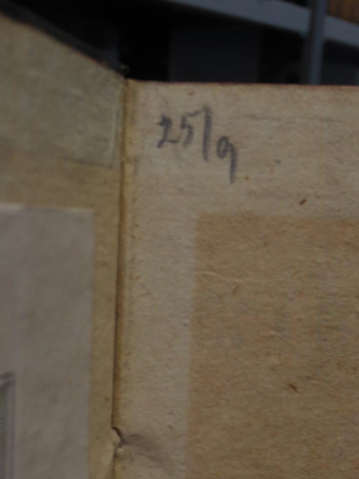 Ck  52: Der Nibelungen Lied in der Ursprache mit den Lesarten der verschiedenen Handschriften (1810);- (unbekannt), Von Hand: Nummer; '25/9'. 