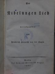 Ck  32: Der Nibelungen Lied (1807)