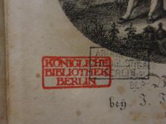 - (Königliche Bibliothek zu Berlin), Stempel: Name, Ortsangabe, Berufsangabe/Titel/Branche; 'Königliche Bibliothek Berlin'.  (Prototyp)