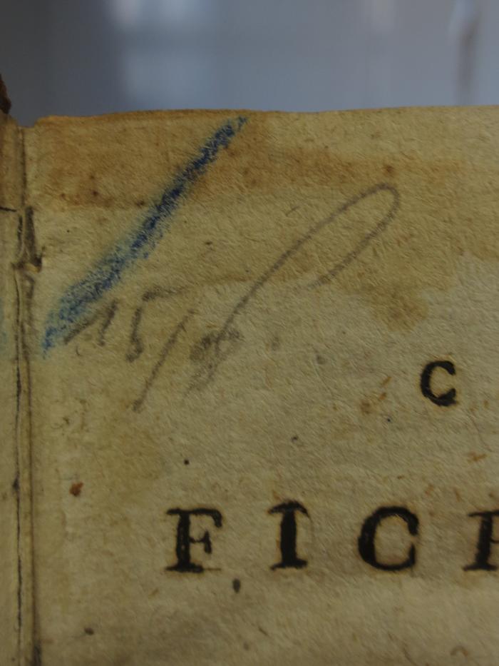Cl 183: Clavis Fichtiana Seu Leibgeberiana (1800);- (unbekannt), Von Hand: Nummer; '15/8
[...]'. ;- (unbekannt), Von Hand: Zeichen. 