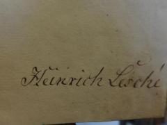 - (Lesché, Heinrich), Von Hand: Autogramm, Name; 'Heinrich Lesché'. 