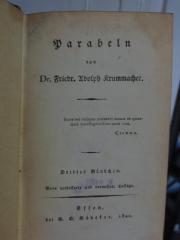 Cl  147 3: Parabeln : von Dr. Friedrich Adolph Krummacher : Drittes Bändchen (1820)