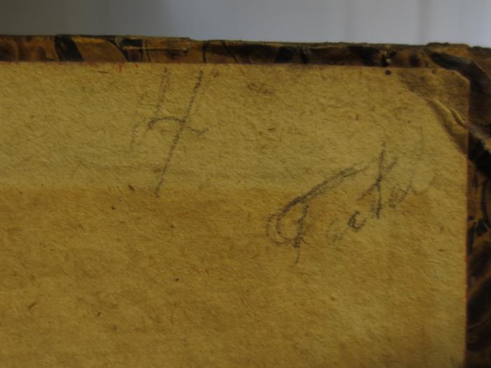 Cl 201 2, 2. Ex.: Goethe's Neue Schriften : Zweyter Band (1794);- (unbekannt), Von Hand: Notiz, Nummer; '4
Factel'. 