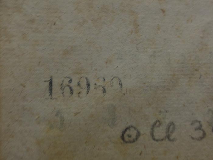 Cl 309 5, 2. Ex.: Goethe's Werke : Fünfter Band (1807);- (unbekannt), Stempel: Nummer; '16969'. 