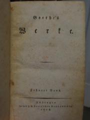 Cl 309 10, 2. Ex.: Goethe's Werke : Zehnter Band (1808)