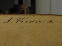 - (Friderich, A.), Von Hand: Autogramm, Name; 'A. Friderich'. 