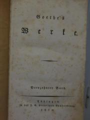 Cl 309 13, 3. Ex.: Goethe's Werke : Dreyzehnter Band (1810)