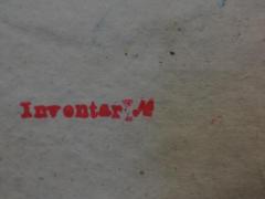 - (Friedrichs-Werdersches Gymnasium (Berlin)), Stempel: Inventar-/ Zugangsnummer; 'Inventar No'.  (Prototyp)