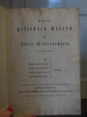 Cl 397: Unseren geliebten Eltern bei Ihrer Silberhochzeit gewidmet (1789)