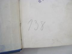 - (Bergungsstelle 138, Bibliothek des Herrn Marcel Cremer), Von Hand: Nummer; '138'.  (Prototyp)